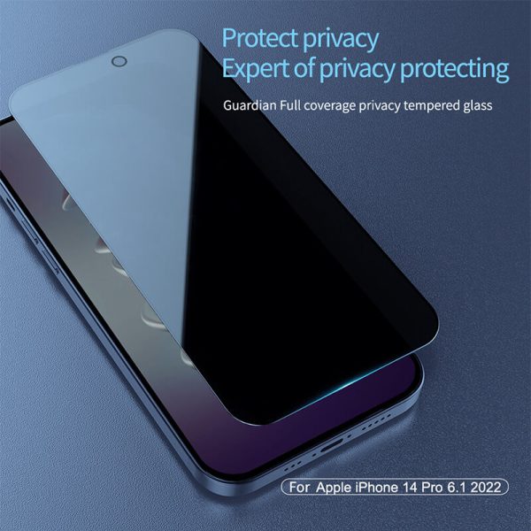 گلس نیلکین حریم شخصی iPhone 14 Pro Max مدل Nillkin Guardian privacy tempered