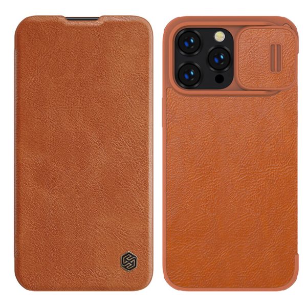 کیف چرمی نیلکین iPhone 14 Pro Max مدل Nillkin Qin Pro Leather Case