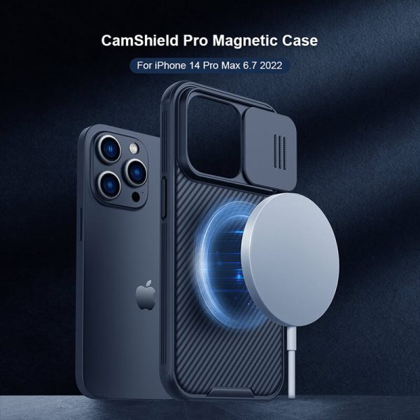 قاب نیلکین iPhone 14 Pro Max با قابلیت شارژ مگ سیف Nillkin CamShield Pro Magnetic Case