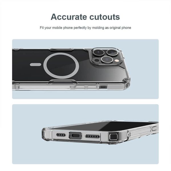 قاب نیلکین آیفون 14 پرو مکس قابلیت شارژر با مگ سیف Nillkin TPU Pro Magnetic Case iPhone 14 Pro Max