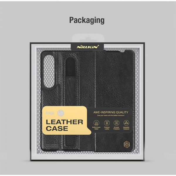 قاب چرمی نیلکین Samsung Z Fold 4 5G مدل Nillkin Aoge Leather case