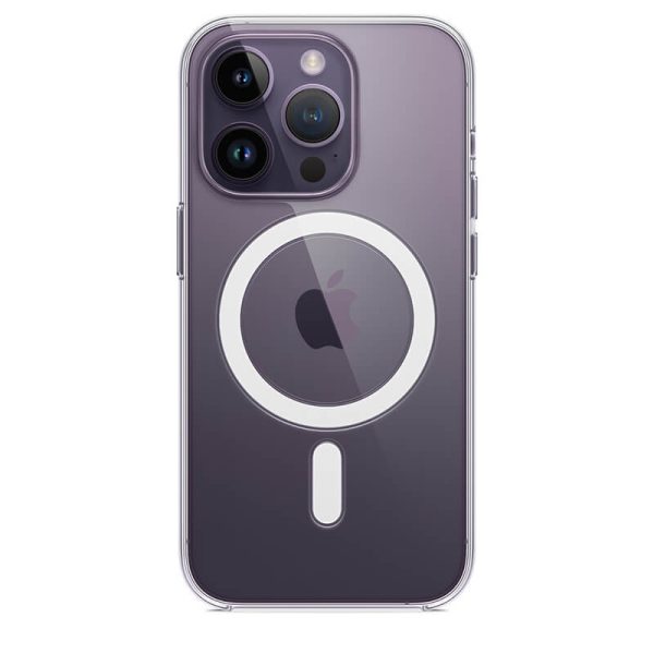 قاب شیشه ای شفاف iPhone 14 Pro Max قابلیت شارژ با مگ سیف Clear Case with MagSafe