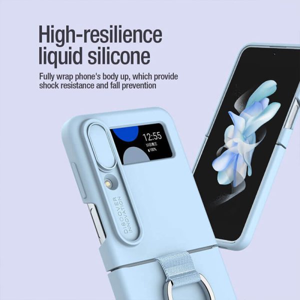 قاب سیلیکونی نیلکین Z Flip 4 5G مدل Nillkin CamShield Silky silicone case