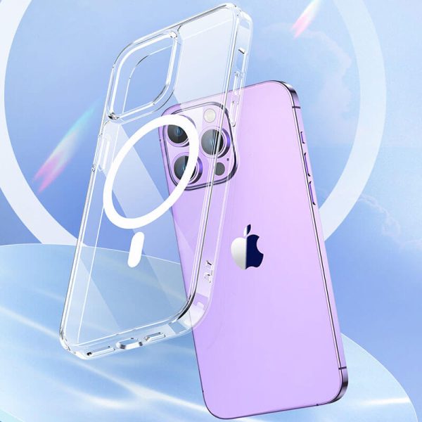 قاب شفاف توتو iPhone 14 Pro با قابلیت شارژ مگ سیف TOTU AA-160 Crystal Series Magnetic Case