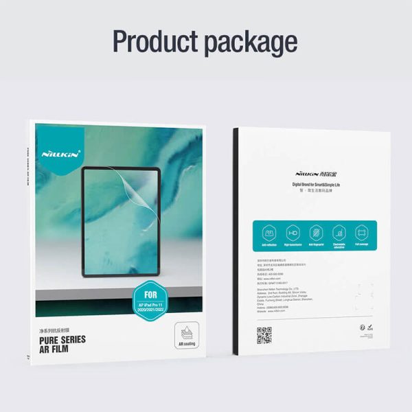 محافظ صفحه نمایش iPad Pro 11 2022/2021/2020 نیلکین مدل Nillkin Pure AR Film