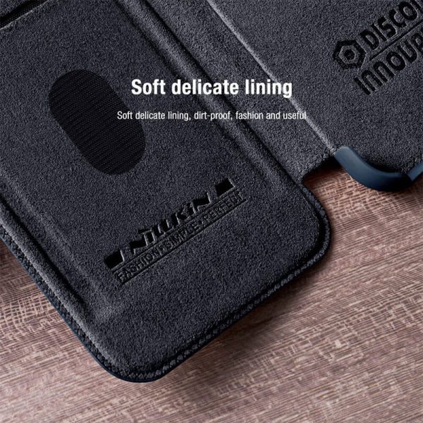 کیف چرمی نیلکین S23 Plus مدل Nillkin Qin Pro Leather Case