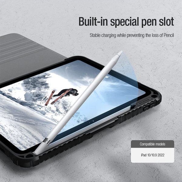 کیف آیپد Apple iPad 10.9 2022 نیلکین مدل Nillkin Bumper Snapsafe Magnetic