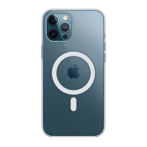 قاب شیشه ای شفاف iPhone 12 Pro Max قابلیت شارژ با مگ سیف Clear Case with MagSafe
