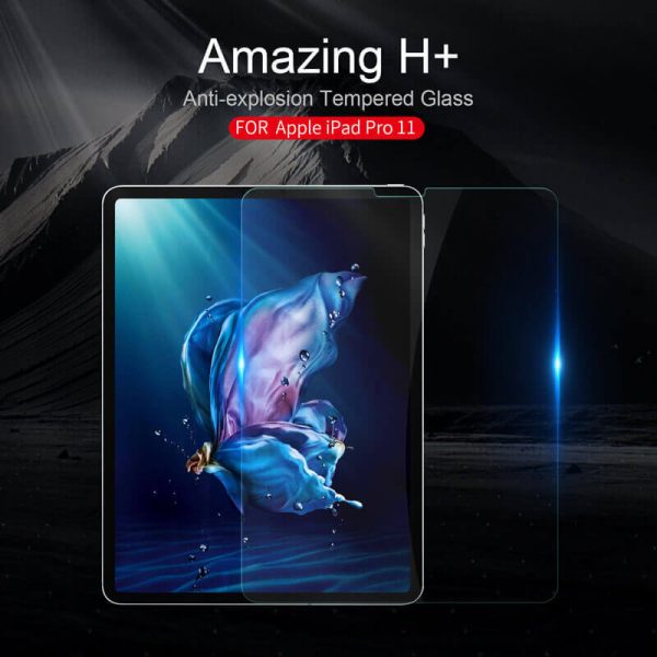 محافظ صفحه نمایش نیلکین Apple iPad Pro 11 2022 مدل Nillkin Amazing H+ tempered glass screen protector