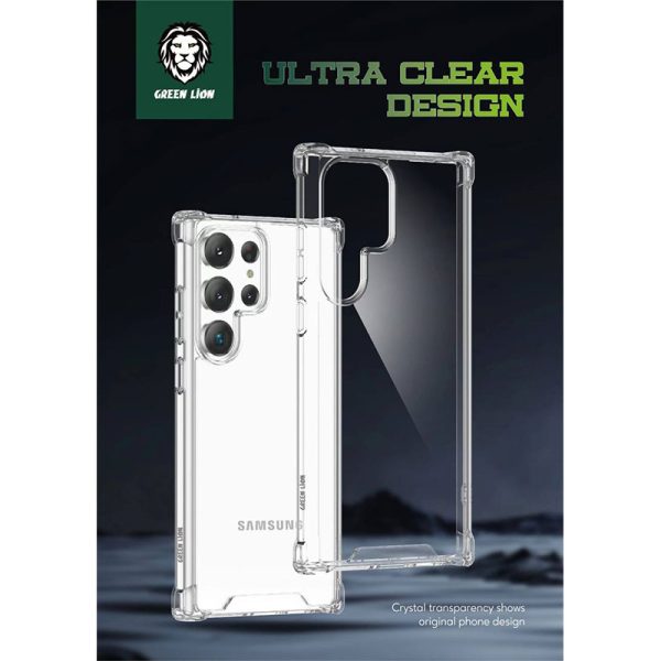 قاب شفاف گرین لاین S23 Ultra مدل Green Lion 360° Anti-Shock Case