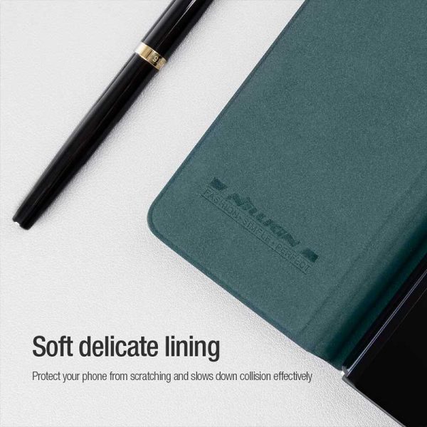 کیف چرمی نیلکین Samsung Galaxy Z Fold 5 مدل Nillkin Qin Pro Leather Case