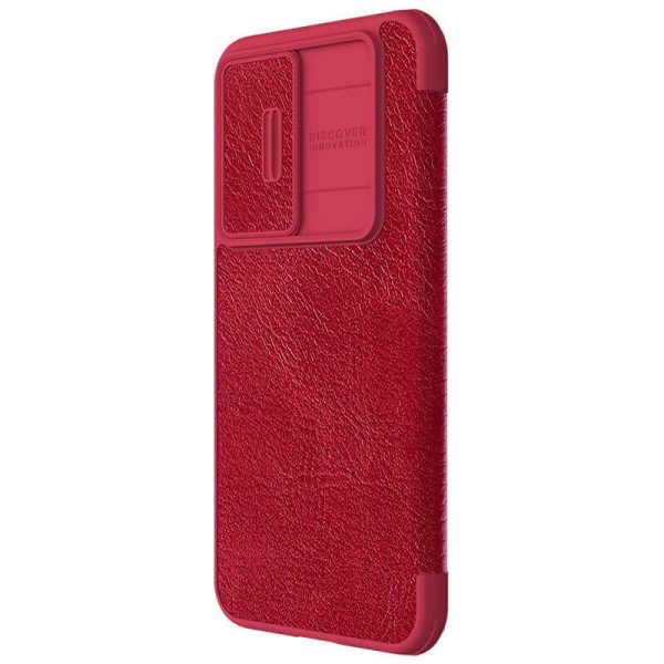 کیف چرمی نیلکین S23 FE مدل Nillkin Qin Pro Leather Case