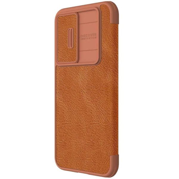 کیف چرمی نیلکین S23 FE مدل Nillkin Qin Pro Leather Case