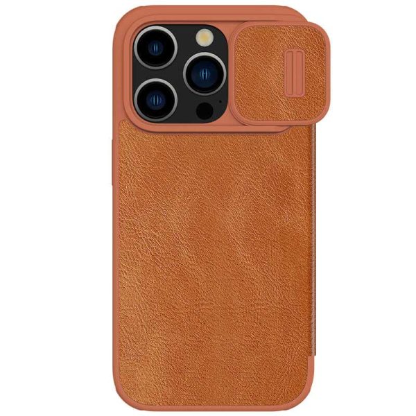 کیف چرمی نیلکین iPhone 15 Pro Max مدل Nillkin Qin Pro Leather Case