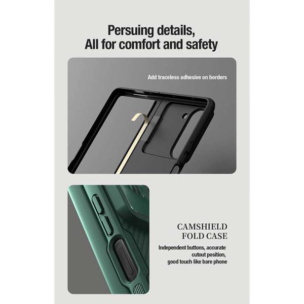 قاب نیلکین Samsung Z Fold 5 دارای جای قلم مدل Nillkin Camshield Fold Pen holder