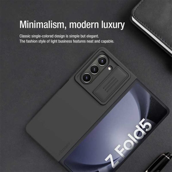 قاب سیلیکونی نیلکین Samsung Z Fold 5 مدل Nillkin CamShield Silky silicon