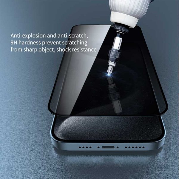 گلس نیلکین حریم شخصی iPhone 15 Pro Max مدل Nillkin Guardian privacy tempered