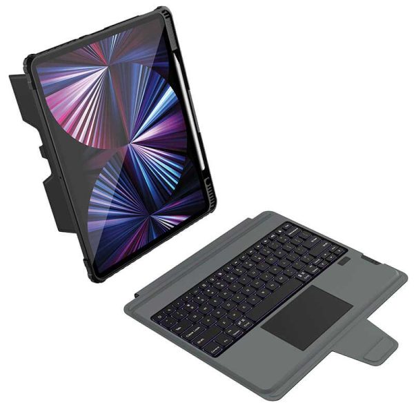 کیف آیپد Apple iPad 12.9 2022/2021/2020 کیبورد دار نیلکین بک لایت مدل Nillkin Bumper Combo Keyboard