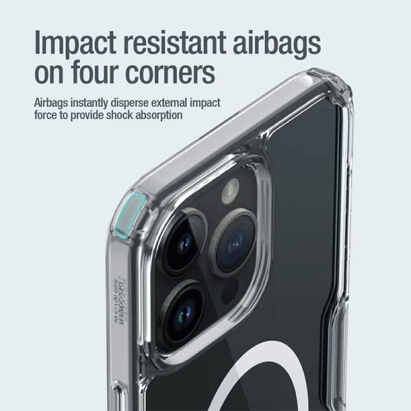 قاب نیلکین آیفون 15 پرو مکس قابلیت شارژر با مگ سیف Nillkin TPU Pro Magnetic Case iPhone 15 Pro Max